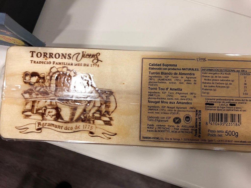 Alerta alimentaria por la presencia de leche no declarada en un turrón Alerta alimentaria por la presencia de leche no declarada en un turrón