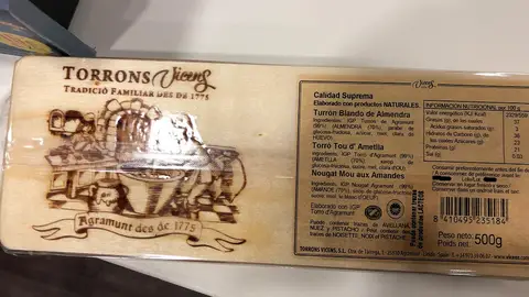 El turrón sobre el que alerta Sanidad El turrón sobre el que alerta Sanidad