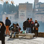 Imagen de archivo de turistas en Granada Imagen de archivo de turistas en Granada