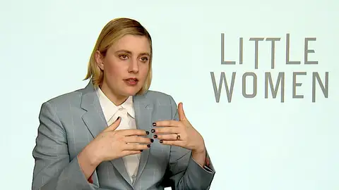 La directora Greta Gerwig, durante la entrevista con Kinótico sobre su película 'Mujercitas' La también actriz recibe al programa de cine y series de Onda Cero en París, durante la presentación de la cinta