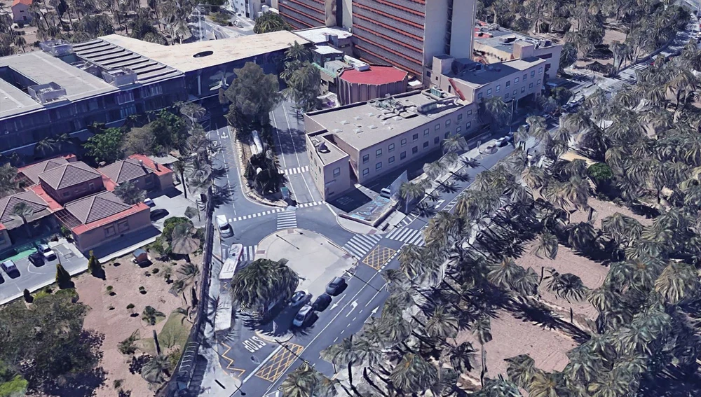 Área en la que se va actuar junto al Hospital Universitario de Elche. Área en la que se va actuar junto al Hospital Universitario de Elche.