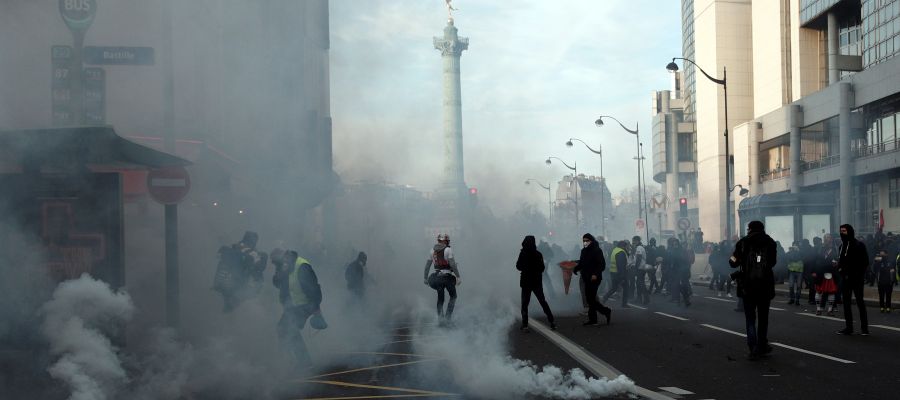 Protestas en las calles de París. Protestas en las calles de París.