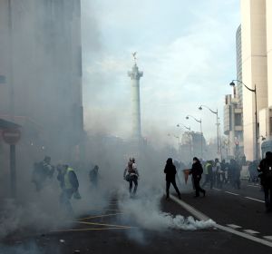 Protestas en las calles de París. Protestas en las calles de París.