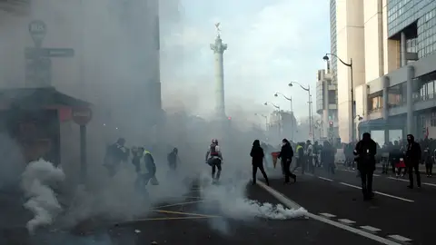 Protestas en las calles de París. Protestas en las calles de París.