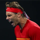 Nadal celebra el triunfo ante Álex de Miñaur Nadal celebra el triunfo ante Álex de Miñaur