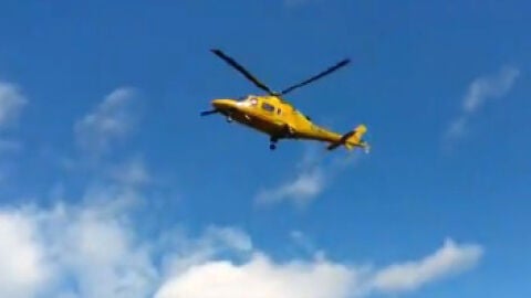 Helic&oacute;ptero medicalizado del 112 en Alicante.