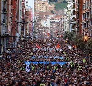 Manifestación en apoyo a los presos de ETA con presencia de Unidas Podemos Manifestación en apoyo a los presos de ETA con presencia de Unidas Podemos
