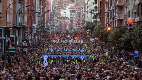 Manifestaci&oacute;n en apoyo a los presos de ETA con presencia de Unidas Podemos
