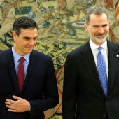 Pedro Sánchez y el Rey Felipe VI