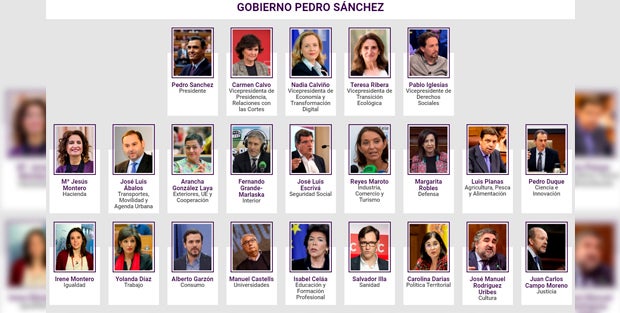Estos son los ministros del nuevo Gobierno de Pedro Sánchez Estos son los ministros del nuevo Gobierno de Pedro Sánchez