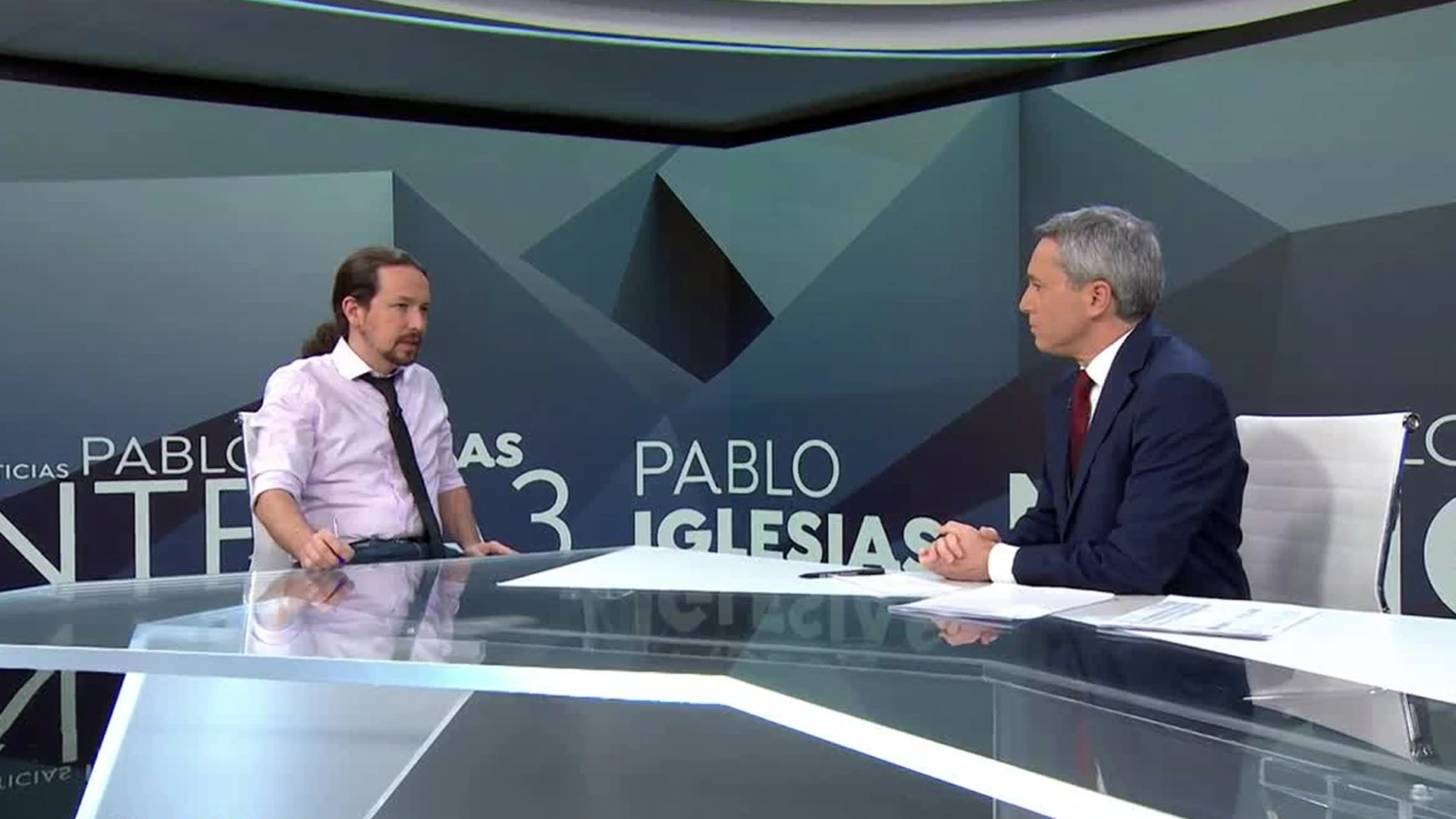 A3 Noticias 2 - Entrevista a Pablo Iglesias por Vicente Vall&eacute;s