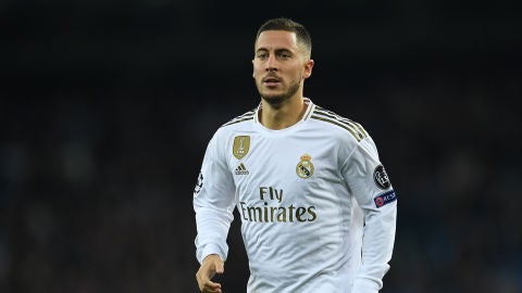 Eden Hazard, durante un partido del Real Madrid.