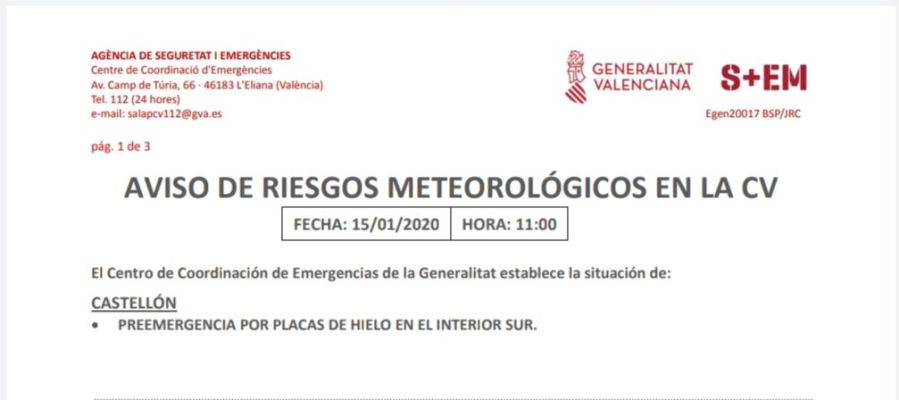 Aviso de la Generalitat. Aviso de la Generalitat.