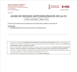 Aviso de la Generalitat. Aviso de la Generalitat.