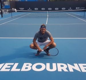 Mario Vilella, antes de iniciar su participación en el Open de Australia, en Melbourne. Mario Vilella, antes de iniciar su participación en el Open de Australia, en Melbourne.