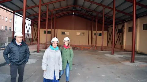Zamora y Torralbo durante la visita a las obras del Guardapasos Zamora y Torralbo durante la visita a las obras del Guardapasos