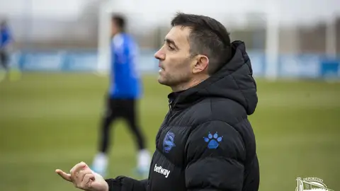 Entrenamiento del Deportivo Alavés Asier Garitano