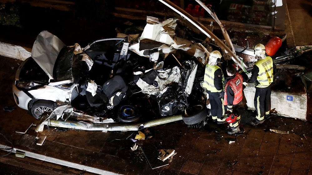 Un menor muerto y su hermano crítico arrollados por un autobús en Estella Un menor muerto y su hermano crítico arrollados por un autobús en Estella