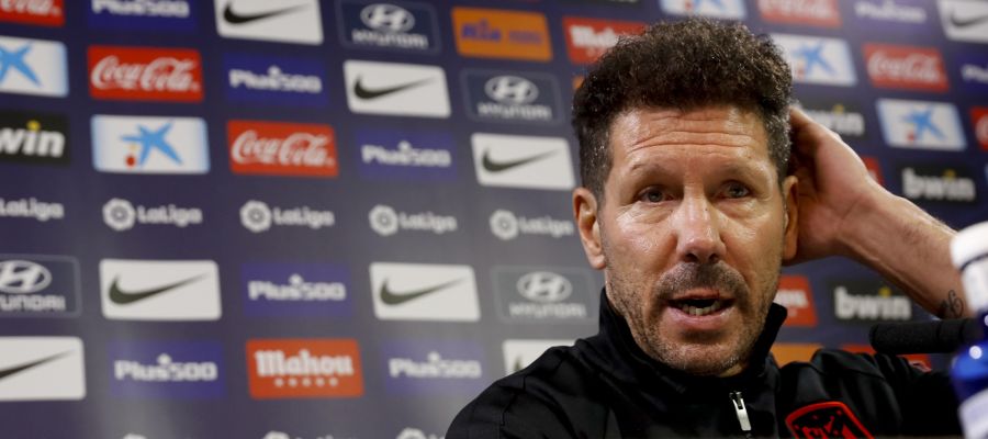 Simeone, en rueda de prensa Simeone, en rueda de prensa