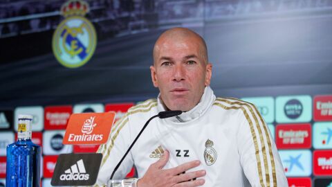 Zinedine Zidane, en rueda de prensa.