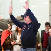Carlos Sainz a su llegada a Madrid