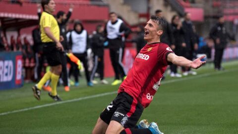 El delantero croata Ante Budimir del RCD Mallorca