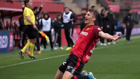 El delantero croata Ante Budimir del RCD Mallorca El delantero croata Ante Budimir del RCD Mallorca