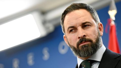 El l&iacute;der de Vox, Santiago Abascal, en el Congreso de los Diputados