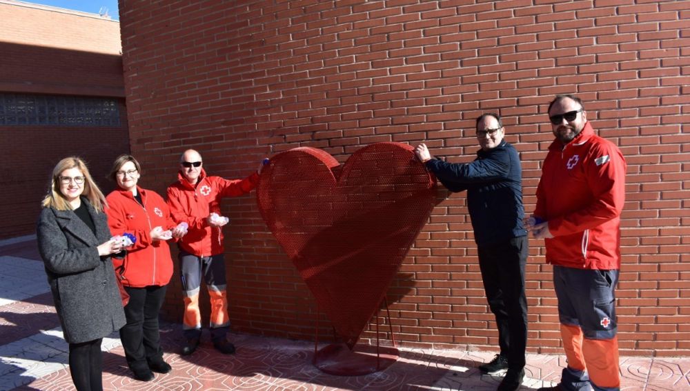 Contenedor para recoger tapones en Petrer.