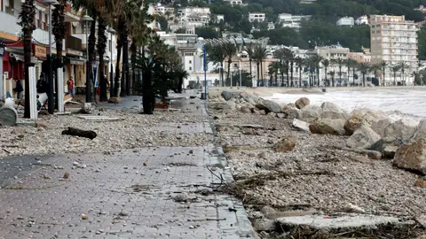Vista de los desperfectos causados por el temporal Gloria en Jávea Vista de los desperfectos causados por el temporal Gloria en Jávea