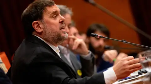 Oriol Junqueras, exvicepresident de la Generalitat, en la Comisión de investigación del 155 Oriol Junqueras, exvicepresident de la Generalitat, en la Comisión de investigación del 155