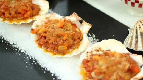 Vieiras a la gallega