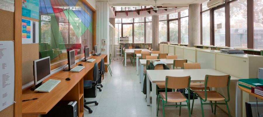 Un aula vacía de un colegio de Baleares. Un aula vacía de un colegio de Baleares.