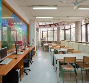 Un aula vacía de un colegio de Baleares. Un aula vacía de un colegio de Baleares.