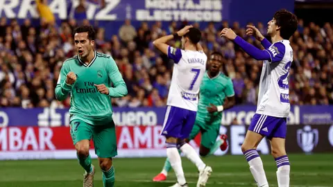 Lucas Vázquez celebra uno de sus goles con el Real Madrid Lucas Vázquez celebra uno de sus goles con el Real Madrid