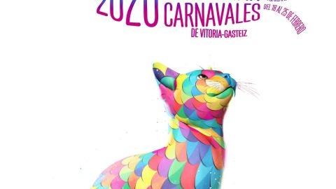 Cartel anuciador de los Carnavales 2020 en Vitoria