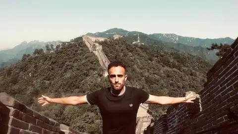 Daniel Carmona, durante su estancia en China Daniel Carmona, durante su estancia en China