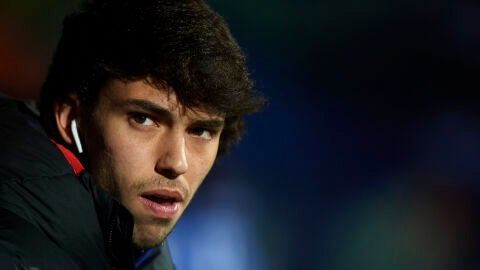 Joao F&eacute;lix, antes de un partido del Atl&eacute;tico de Madrid