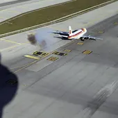 Un avión despega en el Aeropuerto de Barajas Un avión despega en el Aeropuerto de Barajas
