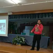 Eugenio, durante una de sus clases Eugenio, durante una de sus clases