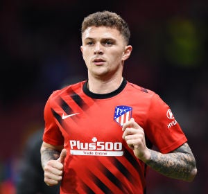 Trippier durante el calentamiento de un partido en el Wanda Metropolitano Trippier durante el calentamiento de un partido en el Wanda Metropolitano