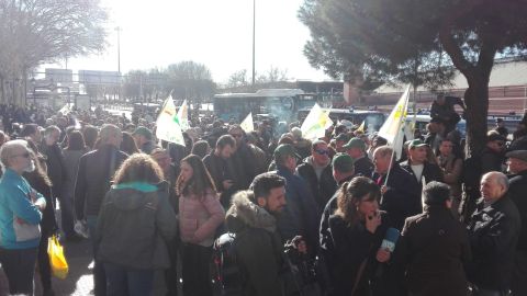 Manifestación de agricultores y ganaderos de la Comunidad de Madrid.