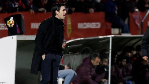 Iraola, entrenador del Mirand&eacute;s. 