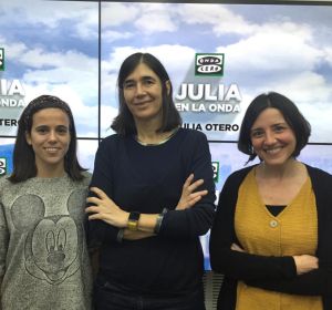 María Blasco, Elena Fueyo y María Moreno, en Julia en la onda. María Blasco, Elena Fueyo y María Moreno, en Julia en la onda.
