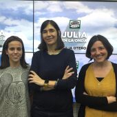 María Blasco, Elena Fueyo y María Moreno, en Julia en la onda.