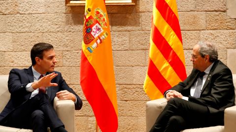 Pedro S&aacute;nchez y Quim Torra