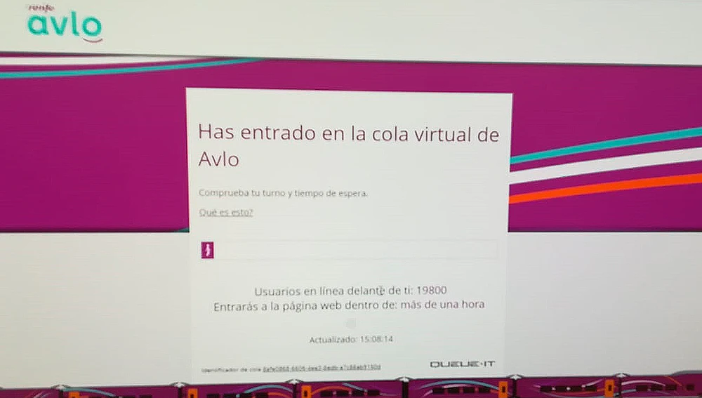 Cola virtual para adquirir un billete de AVLO Cola virtual para adquirir un billete de AVLO