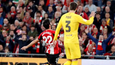 Gerard Piqu&eacute;, en el partido ante el Athletic en San Mam&eacute;s