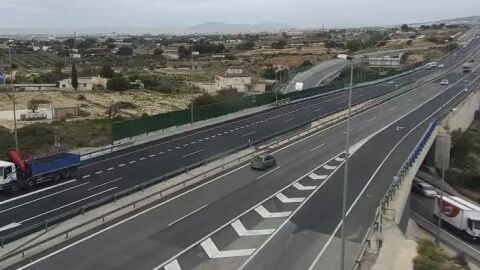 Un tramo de la A-70 entre Elche y Crevillent.