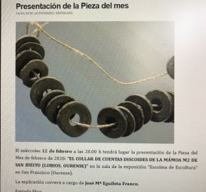 Peza do mes, en Pedra a Pedra Peza do mes, en Pedra a Pedra